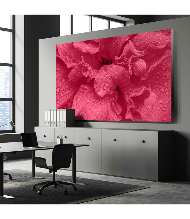 Akustisk bilde "Viva Magenta Flower"  - i en elegant aluminiumsramme