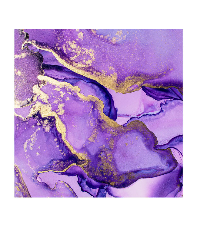 Akustisk bilde "Purple alcohol ink"  - i en elegant aluminiumsramme