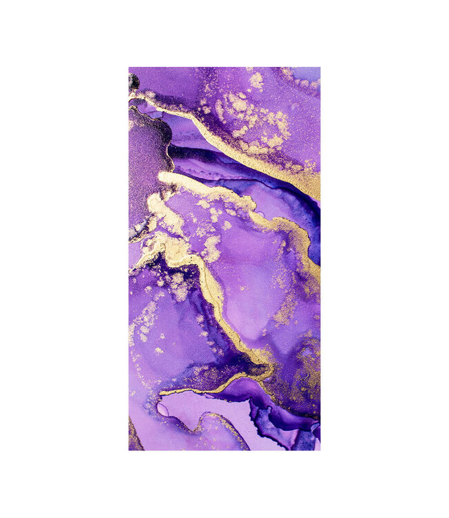 Akustikbild "Purple alcohol ink" - in einem eleganten Aluminiumrahmen
