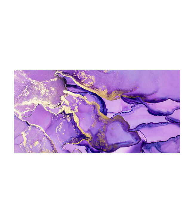 Akustisk bilde "Purple alcohol ink"  - i en elegant aluminiumsramme