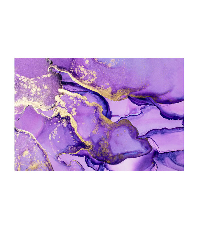 Acoustic picture "Purple alcohol ink"   in an elegant aluminum frame