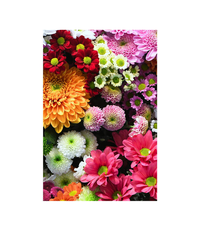 Akustikbild "Flower wall" - in einem eleganten Aluminiumrahmen