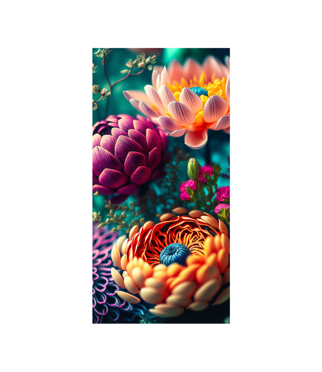Acoustic picture "Colorful daisies"- in an elegant aluminum frame
