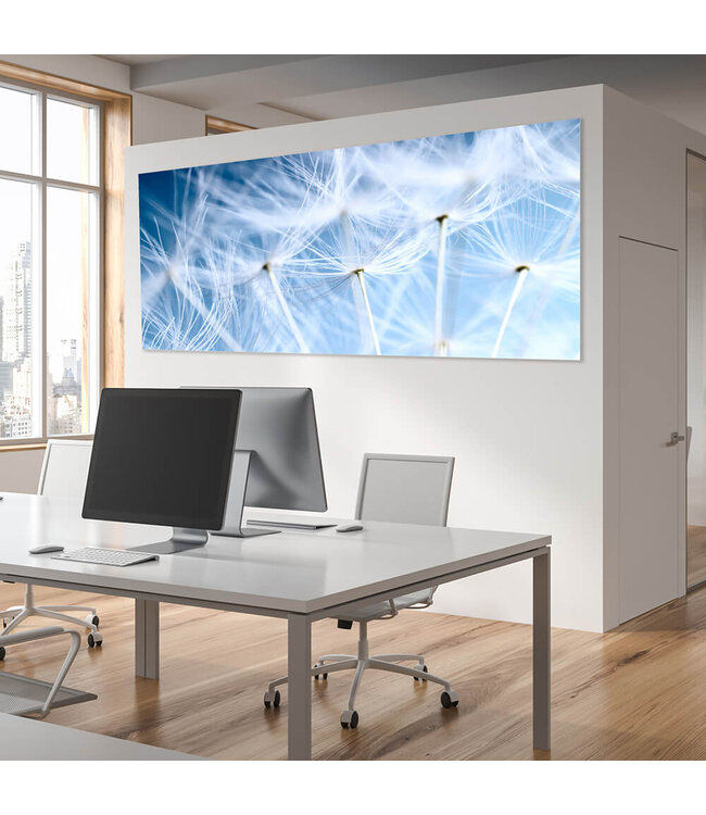 Acoustic picture "Blue Dandelion"- in an elegant aluminum frame