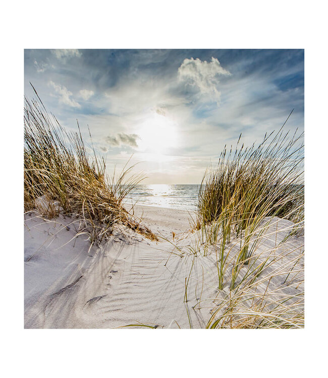 Acoustic picture "Dunes and Sun"- in an elegant aluminum frame