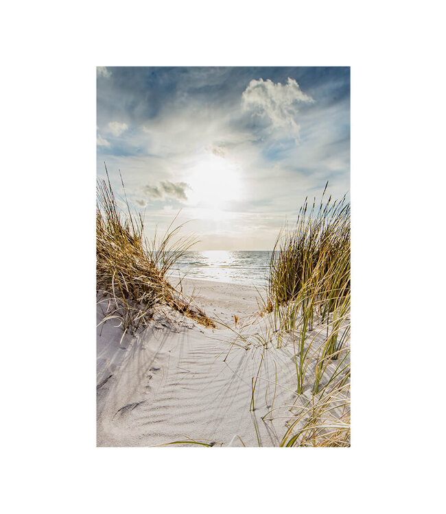 Akustikbild "Dunes and Sun" - in einem eleganten Aluminiumrahmen