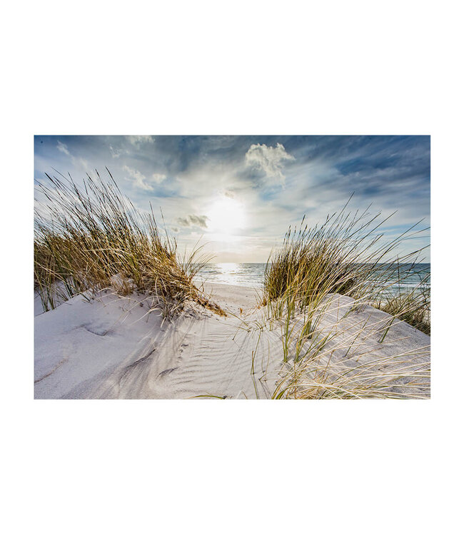 Akustikbild "Dunes and Sun" - in einem eleganten Aluminiumrahmen