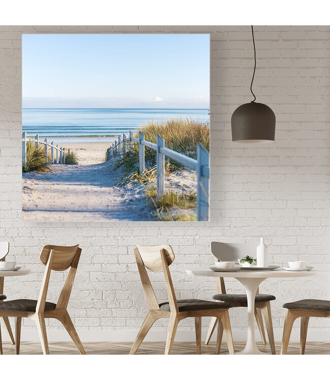 Akustisk bilde "Baltic Beach" i en elegant aluminiumsramme