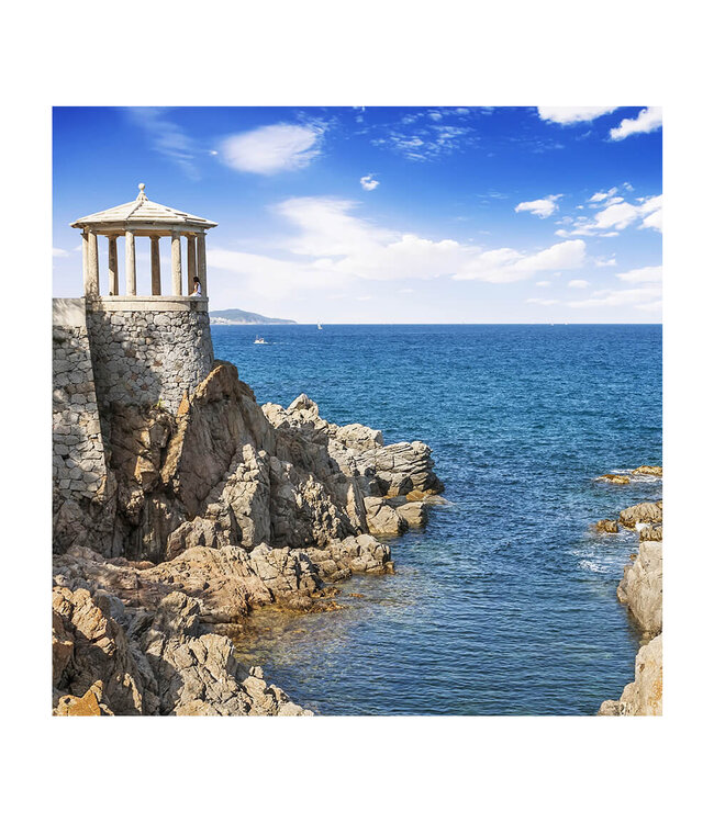 Acoustic picture "Playa de Aro"- in an elegant aluminum frame