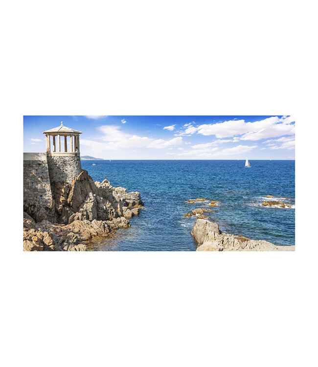 Acoustic picture "Playa de Aro"- in an elegant aluminum frame