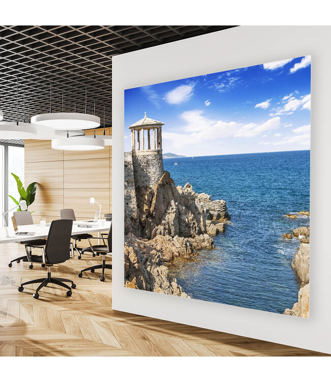 Acoustic picture "Playa de Aro"- in an elegant aluminum frame