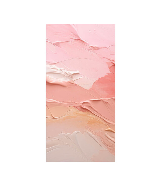 Acoustic picture "pink peach paint" - in an elegant aluminum frame