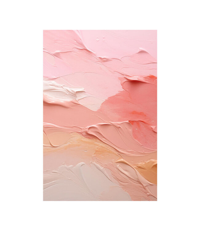 Akustisk bilde "pink peach paint" - i en elegant aluminiumsramme