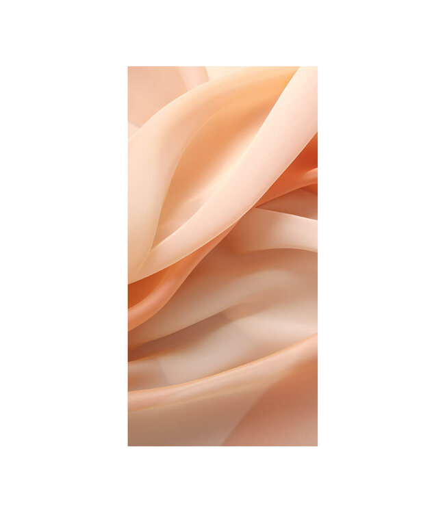 Acoustic picture "peach fabric" - in an elegant aluminum frame