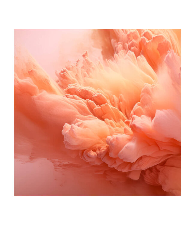Akustisk bilde "peach powder"- i en elegant aluminiumsramme