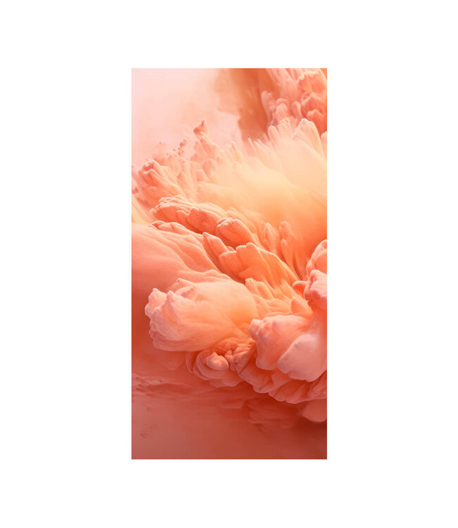 Akustisk bilde "peach powder"- i en elegant aluminiumsramme