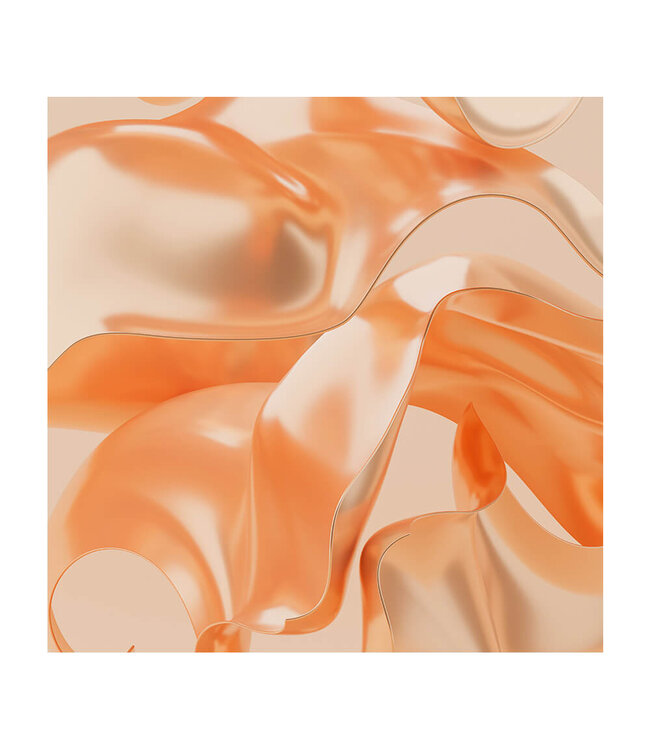 Acoustic picture "peach metal" - in an elegant aluminum frame