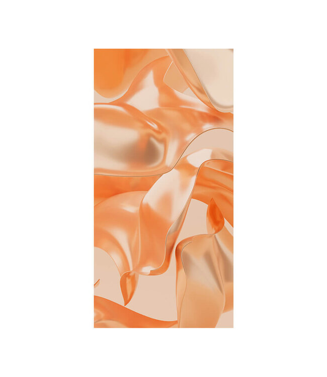 Akustikbild "peach metal"- in einem eleganten Aluminiumrahmen