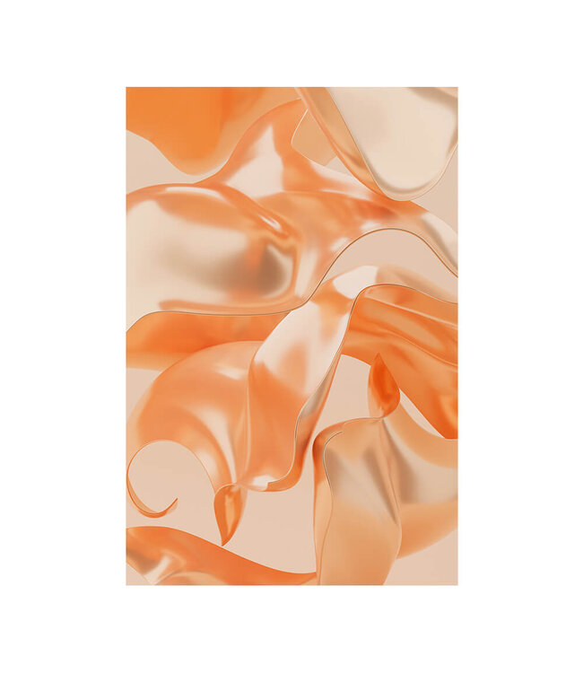 Akustisk bilde "peach metal"- i en elegant aluminiumsramme