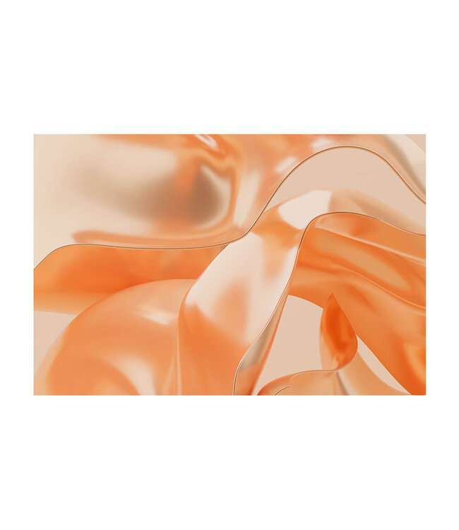 Akustikbild "peach metal"- in einem eleganten Aluminiumrahmen