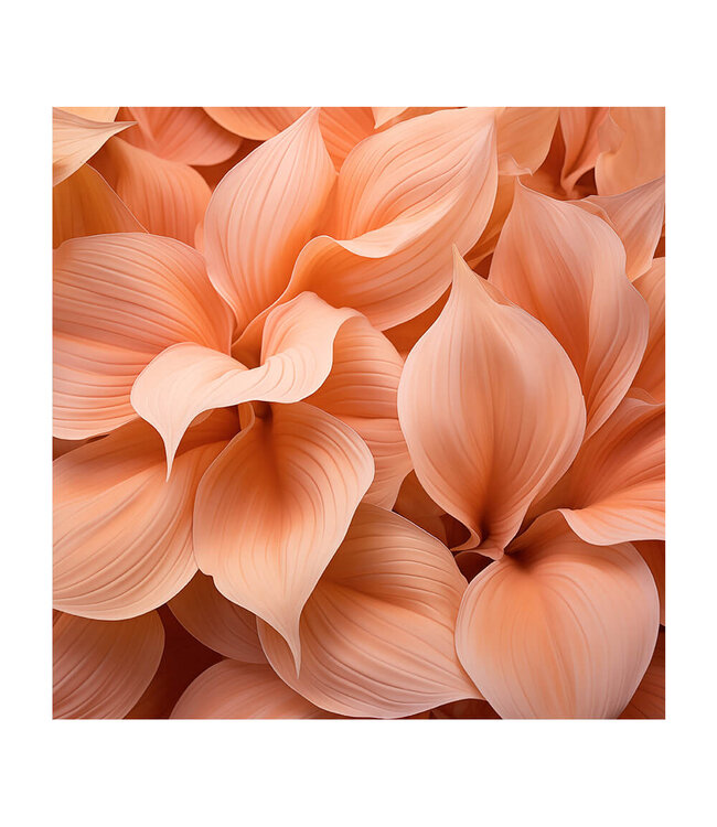 Acoustic picture "peach leaves" - in an elegant aluminum frame