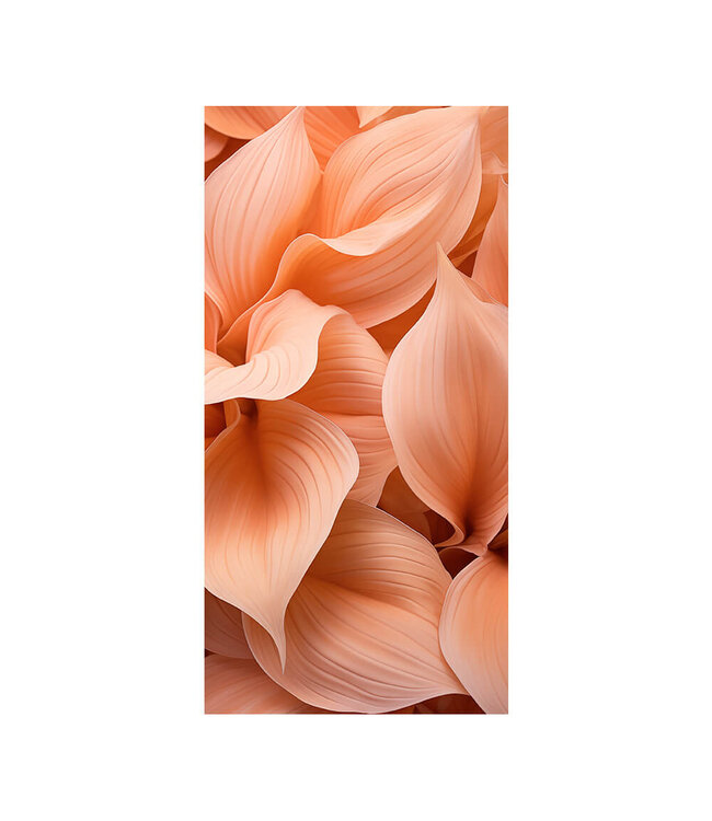 Akustisk bilde "peach leaves" - i en elegant aluminiumsramme