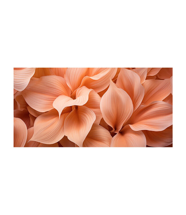 Akustisk bilde "peach leaves" - i en elegant aluminiumsramme