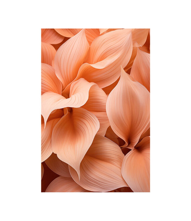 Akustisk bilde "peach leaves" - i en elegant aluminiumsramme