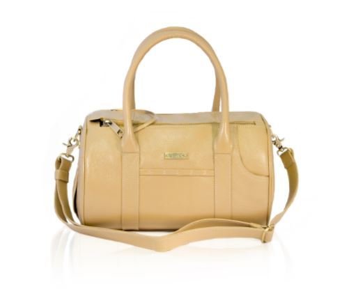 Merikh Merïkh - lederen draagtas beige  S