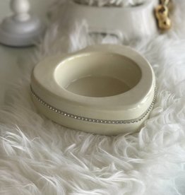 QuattroZampe QuattroZampe - eetbakje Swarovski beige