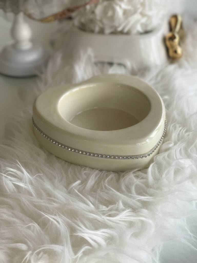 QuattroZampe QuattroZampe - eetbakje Swarovski beige