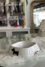 QuattroZampe QuattroZampe - keramisch eetbakje cream / black bone
