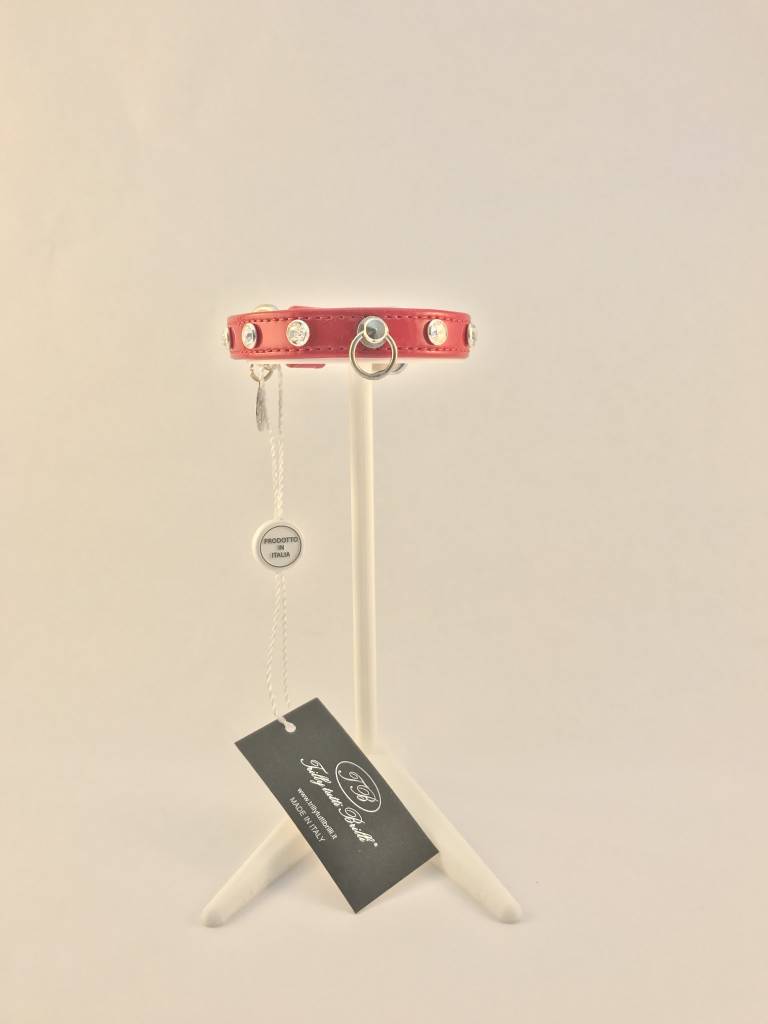 Trilly Tutti Brilli Trilly Tutti Brilli - halsband New Rivetti Swarovski rood (25cm)