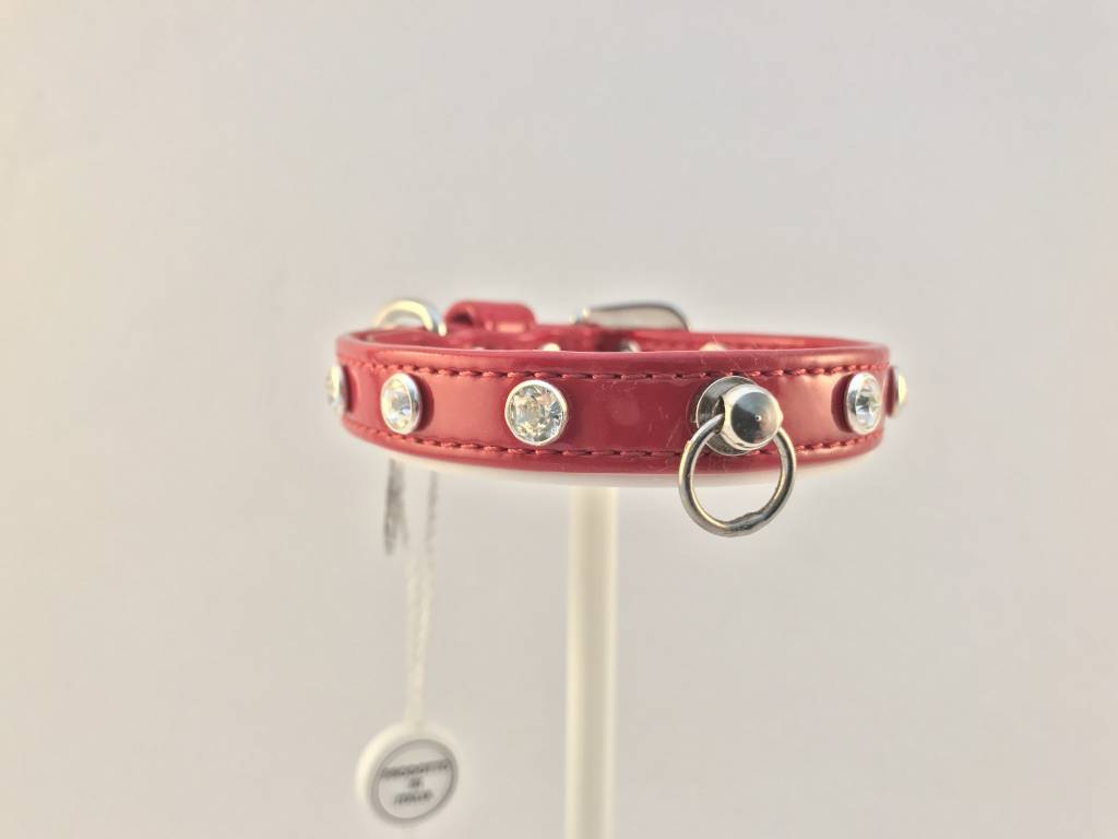 Trilly Tutti Brilli Trilly Tutti Brilli - halsband New Rivetti Swarovski rood (25cm)
