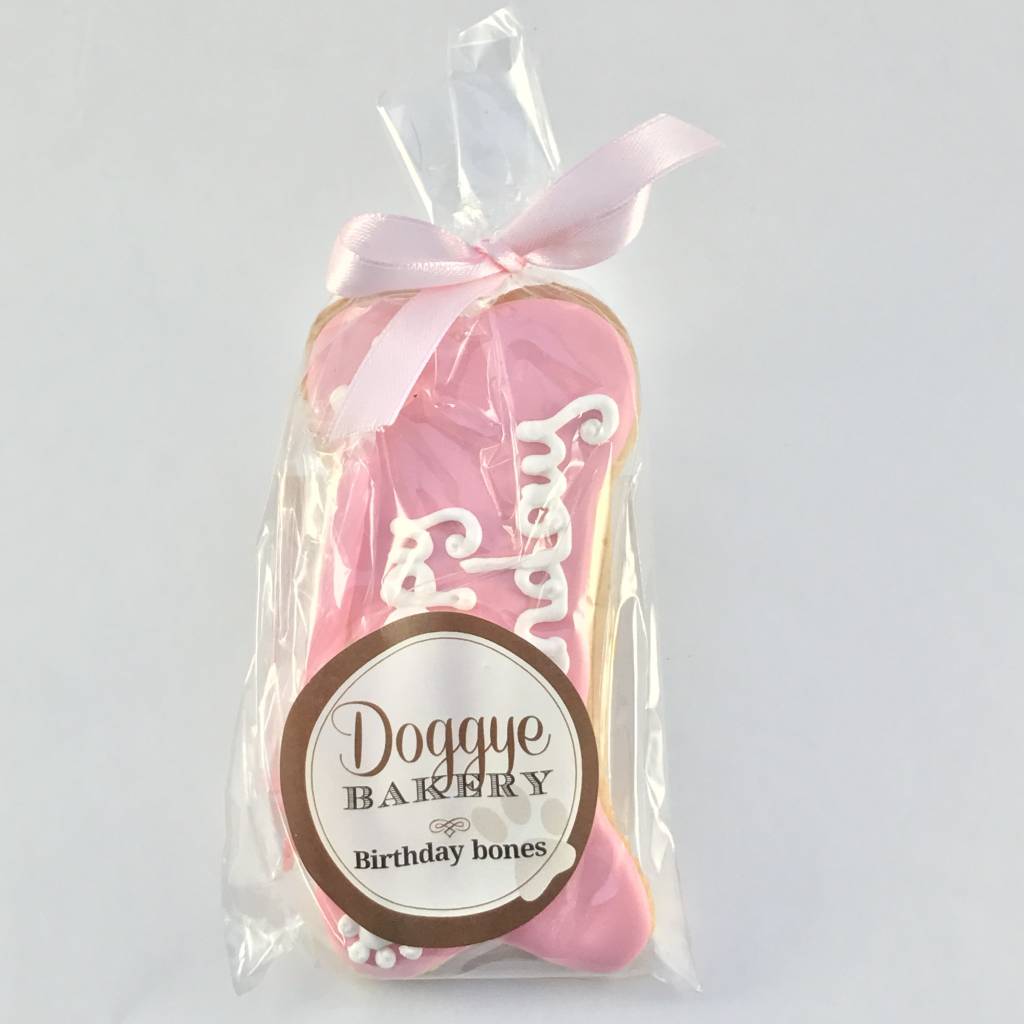 Doggye Bakery Doggye Bakery - Birthday bones roze