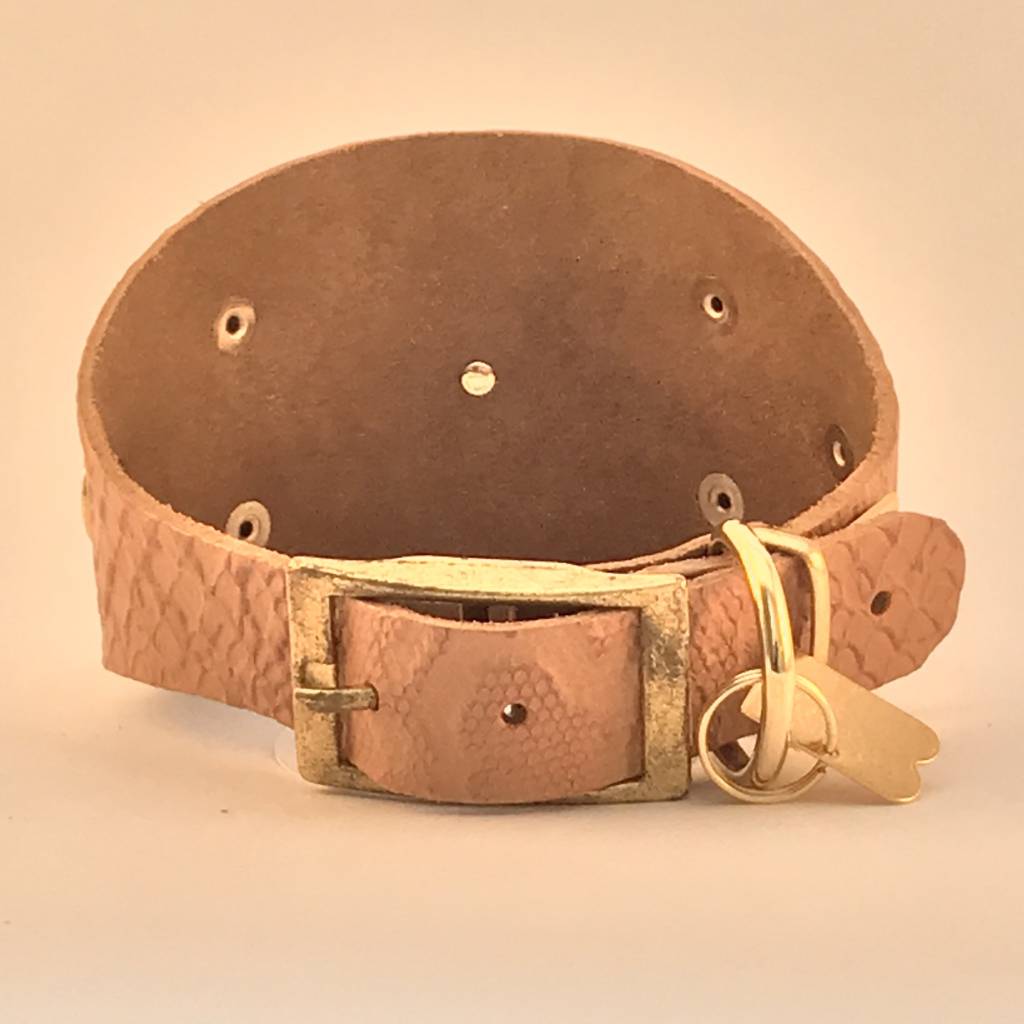 Barcelona dogs Barcelona Dogs - halsband Rubin Star Beige L sighthound