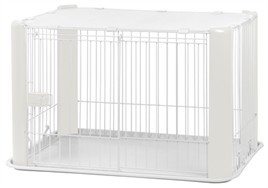 Puppyren met dak wit (113x79x60cm)