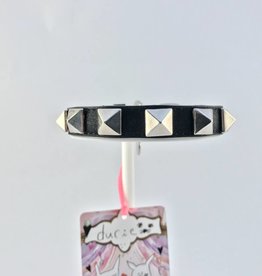 Ducie Pyramid Studs Collar Zwart M