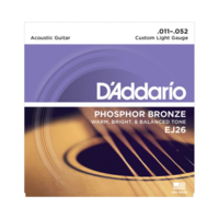 D'addario EJ26 Phosphor Bronze Strings Custom Light (11-52)