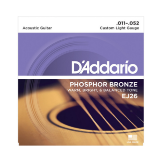 D'addario D'addario EJ26 Phosphor Bronze Strings Custom Light (11-52)