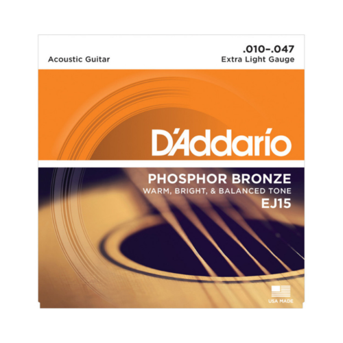 D'addario D'addario EJ15 Phosphor Bronze Strings Extra Light (10-47)