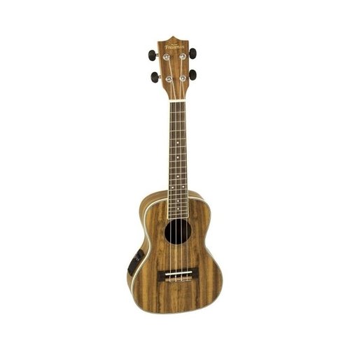 Freshman Koa Satin Concert Ukelele With EQ And Bag