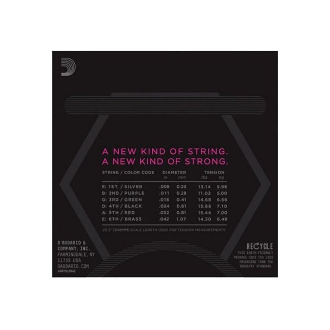 D'Addario NYXL Electric Guitar Strings, Super Light (9-42)
