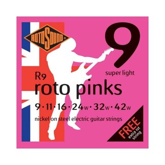 Rotosound Rotosound R9 Nickel Electric Guitar Strings, Super Light (9-42)