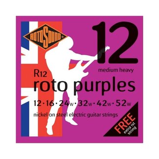 Rotosound Rotosound R12 Nickel Electric Guitar Strings, Medium Heavy (12-52)
