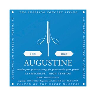 AUGUSTINE Augustine Classic Blue Classical Guitar Strings - Regular Trebles / High Tension Basses