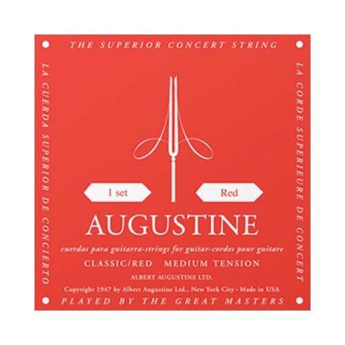 AUGUSTINE Augustine Classic Red Classical Guitar Strings - Regular Tension Trebles / Medium Tension Basses