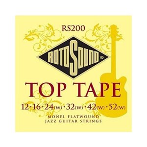 Rotosound Rotosound RS200 Top Tape Monal Flatwound Electric Guitar Strings 12-52