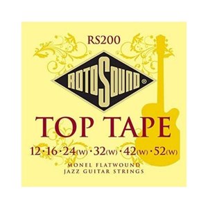 Rotosound Rotosound RS200 Top Tape Monal Flatwound Electric Guitar Strings 12-52