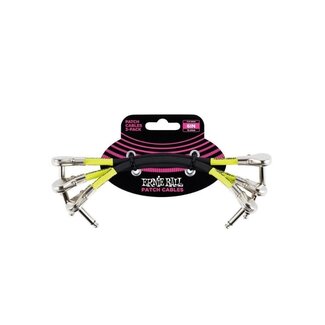 Ernie Ball Ernie Ball 6" Pancake Patch Cable 3Pk Black
